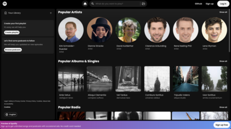 Vue Spotify project thumbnail