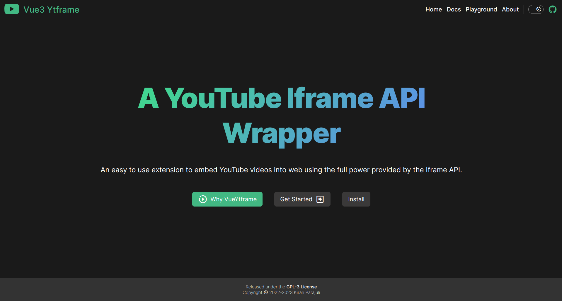 VueYtframe project thumbnail